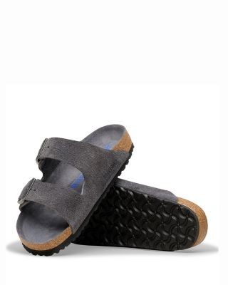 Birkenstock Men's Arizona Slide Sandals in Charcoal