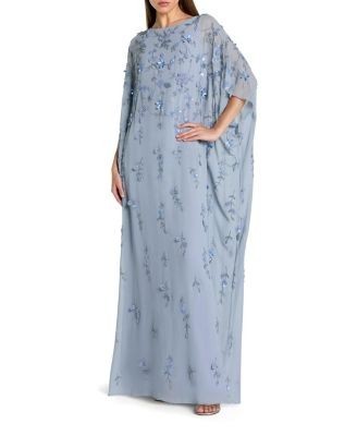 Mac Duggal Floral Embellished Trapeze Dress