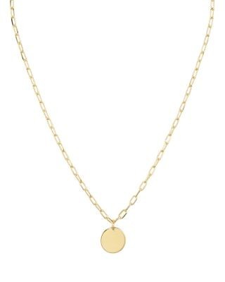 Aqua Circle Pendant Necklace, 18 - Exclusive