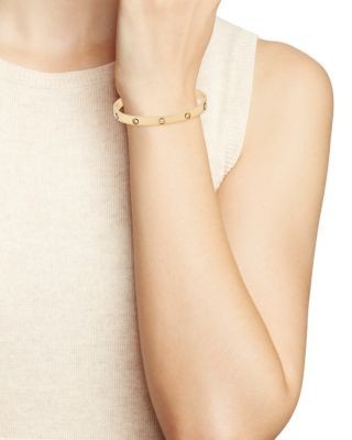 Aqua Crystal Bangle Bracelet in 16K Yellow Gold Plated - Exclusive