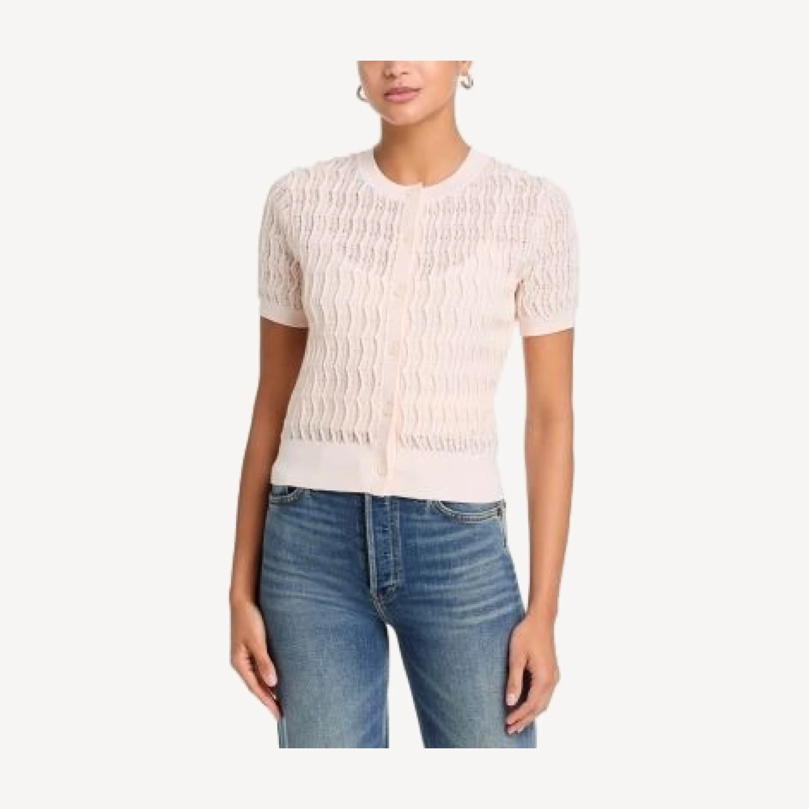 rag & bone Leslie Short Sleeve Cardigan