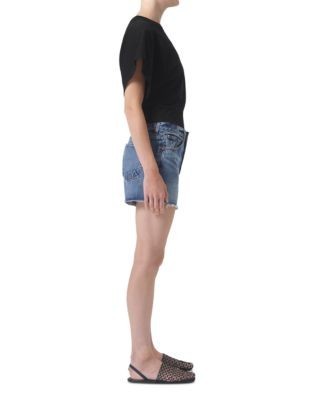 Agolde Parker Cutoff Denim Shorts in Ruin
