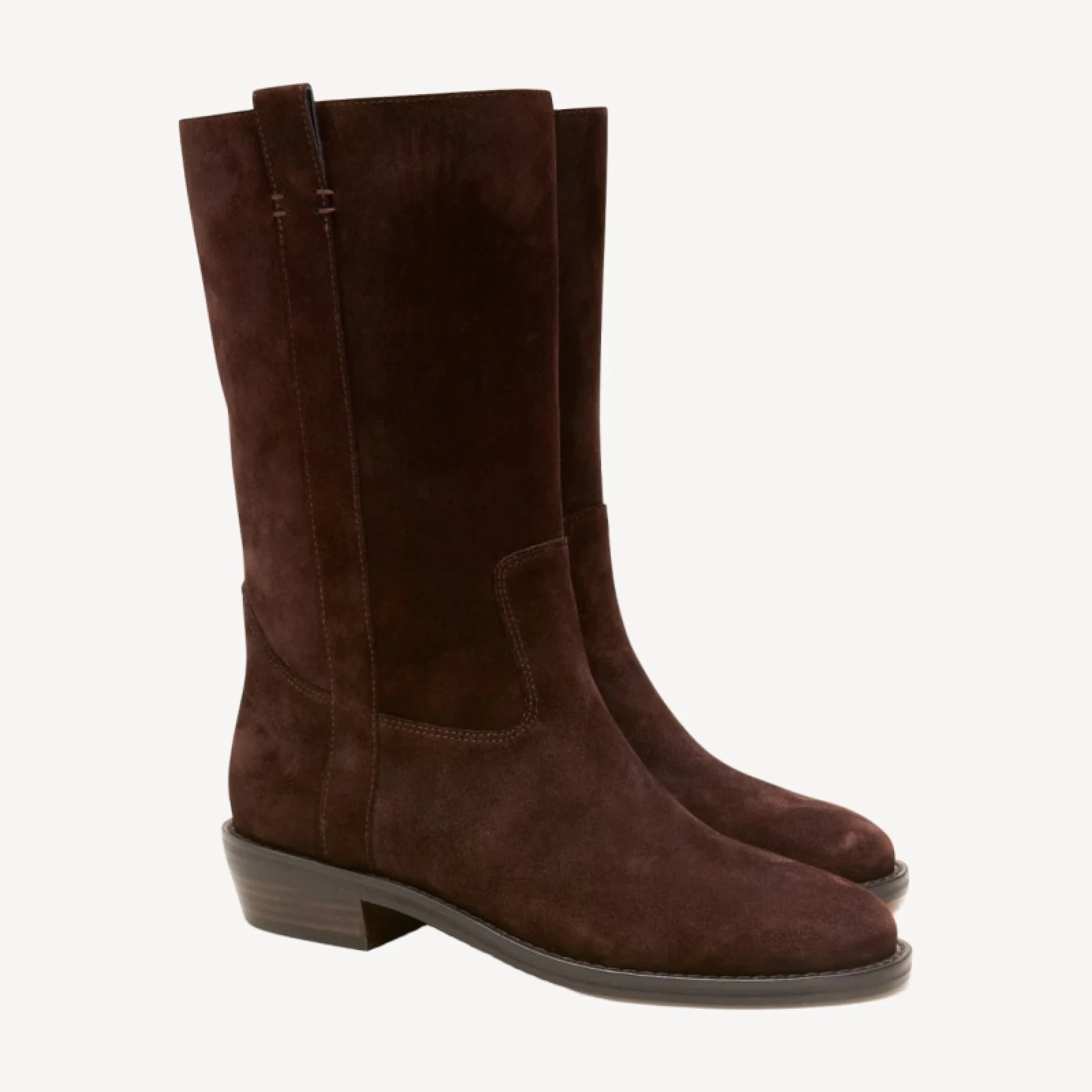 Midcalf riding boots in suede