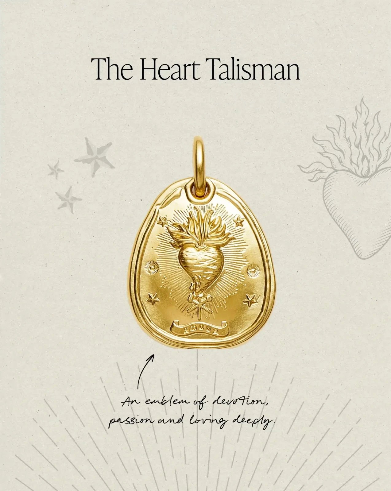 The Heart Talisman Necklace | 18ct Gold Plated