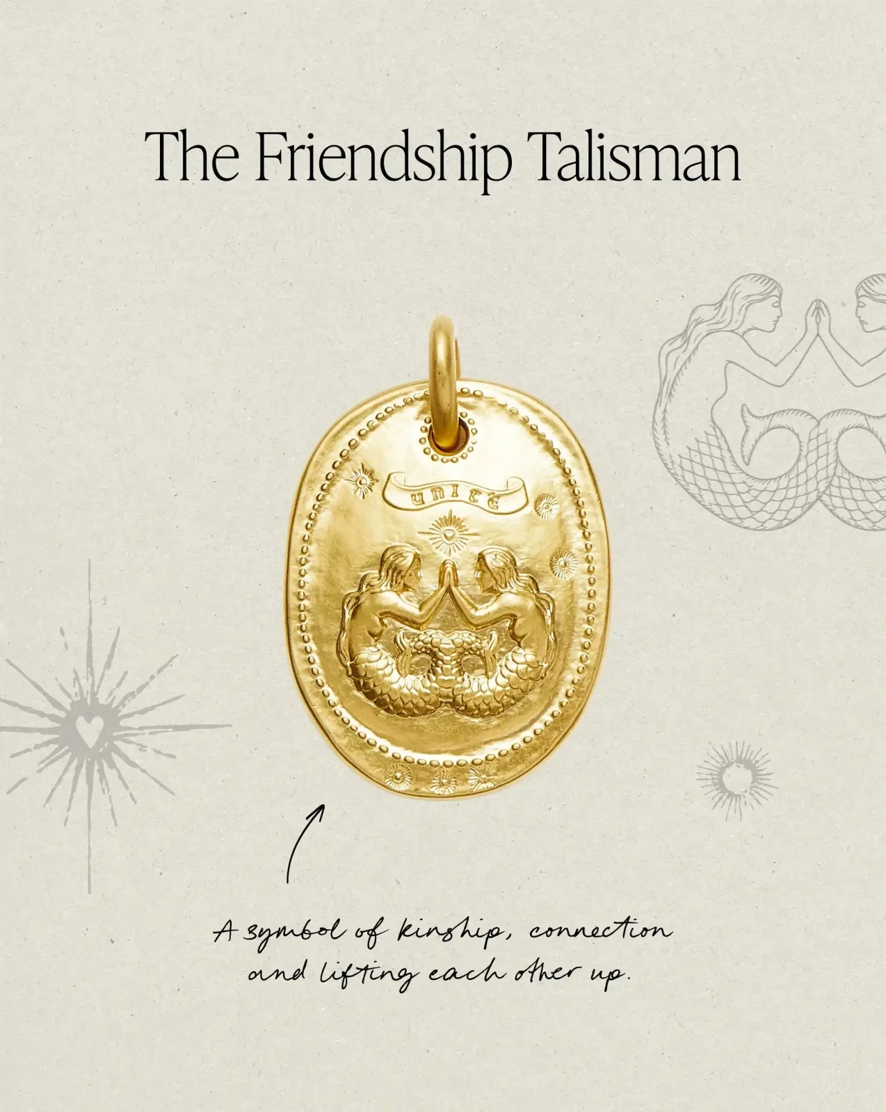 The Friendship Talisman Pendant | 18ct Gold Plated
