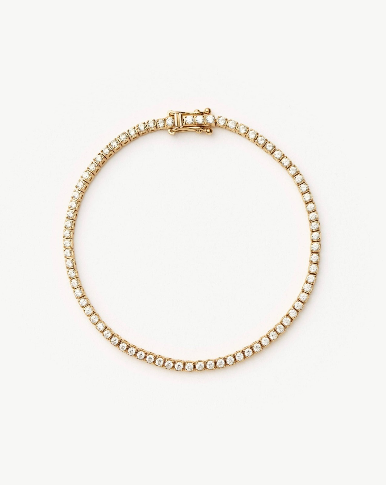 Solid Gold Diamond Tennis Bracelet | 14ct Solid Gold Lab Grown Diamonds