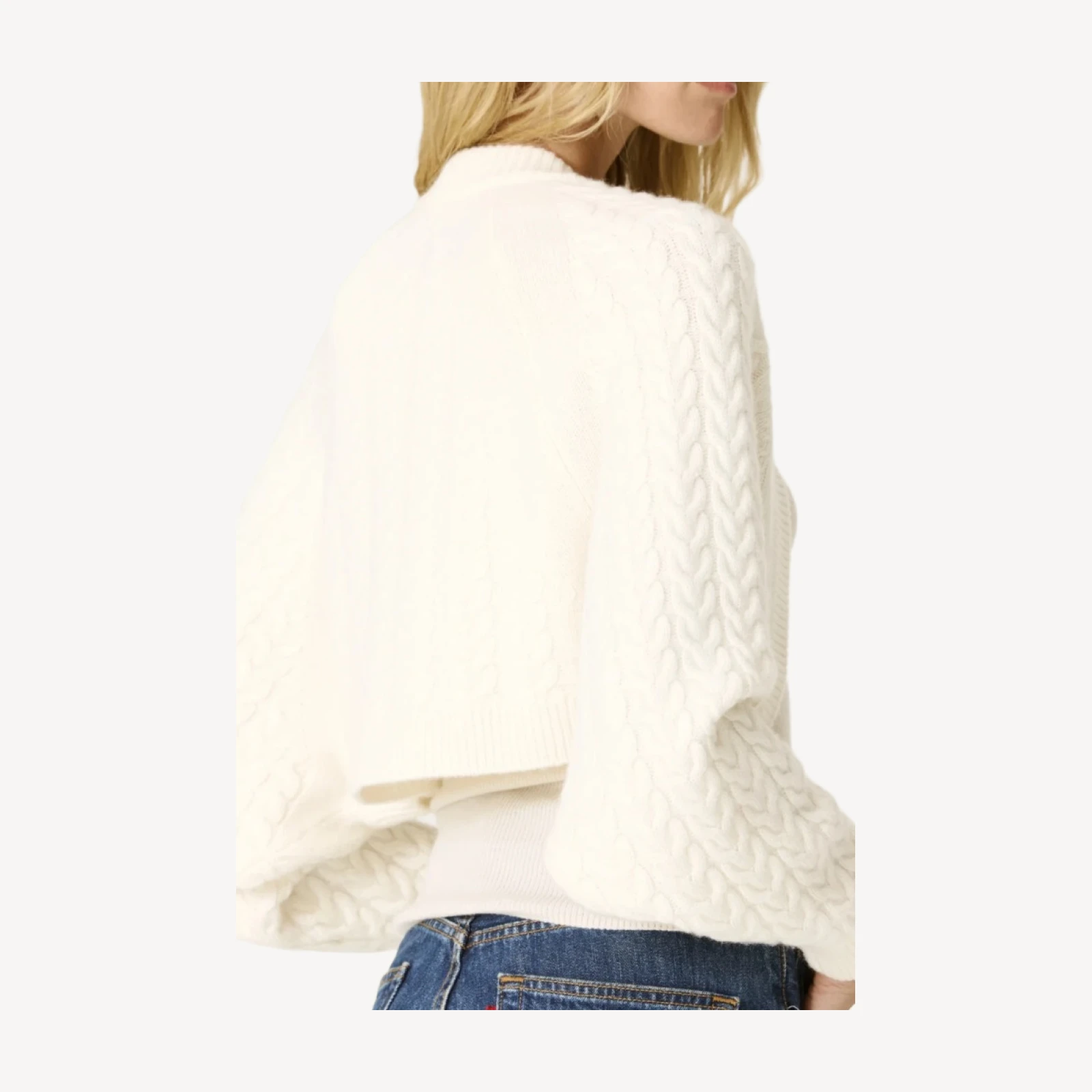 MIA CABLEKNIT SHRUG - ECRU