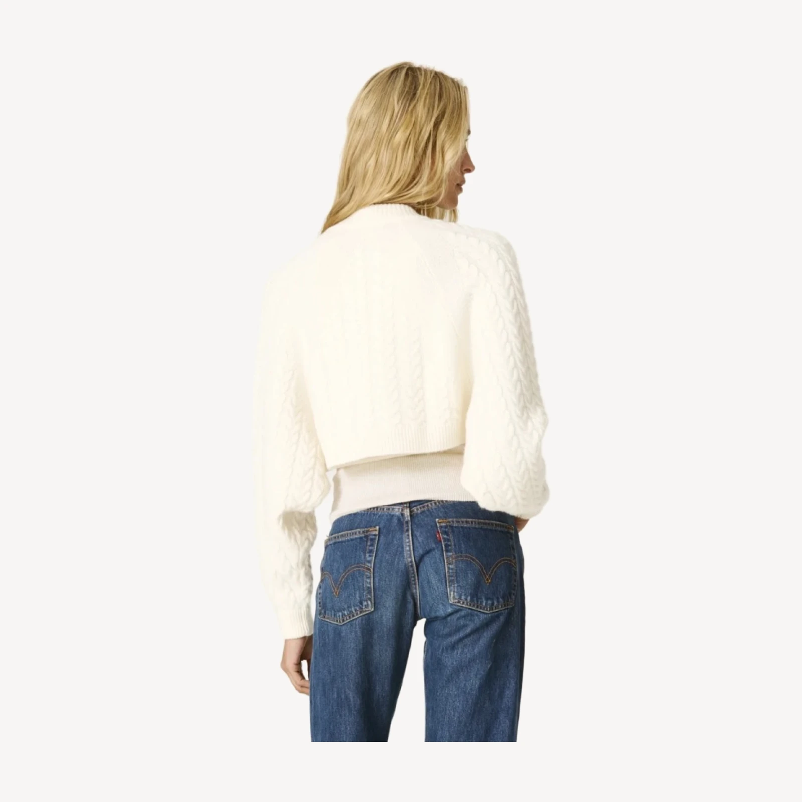 MIA CABLEKNIT SHRUG - ECRU