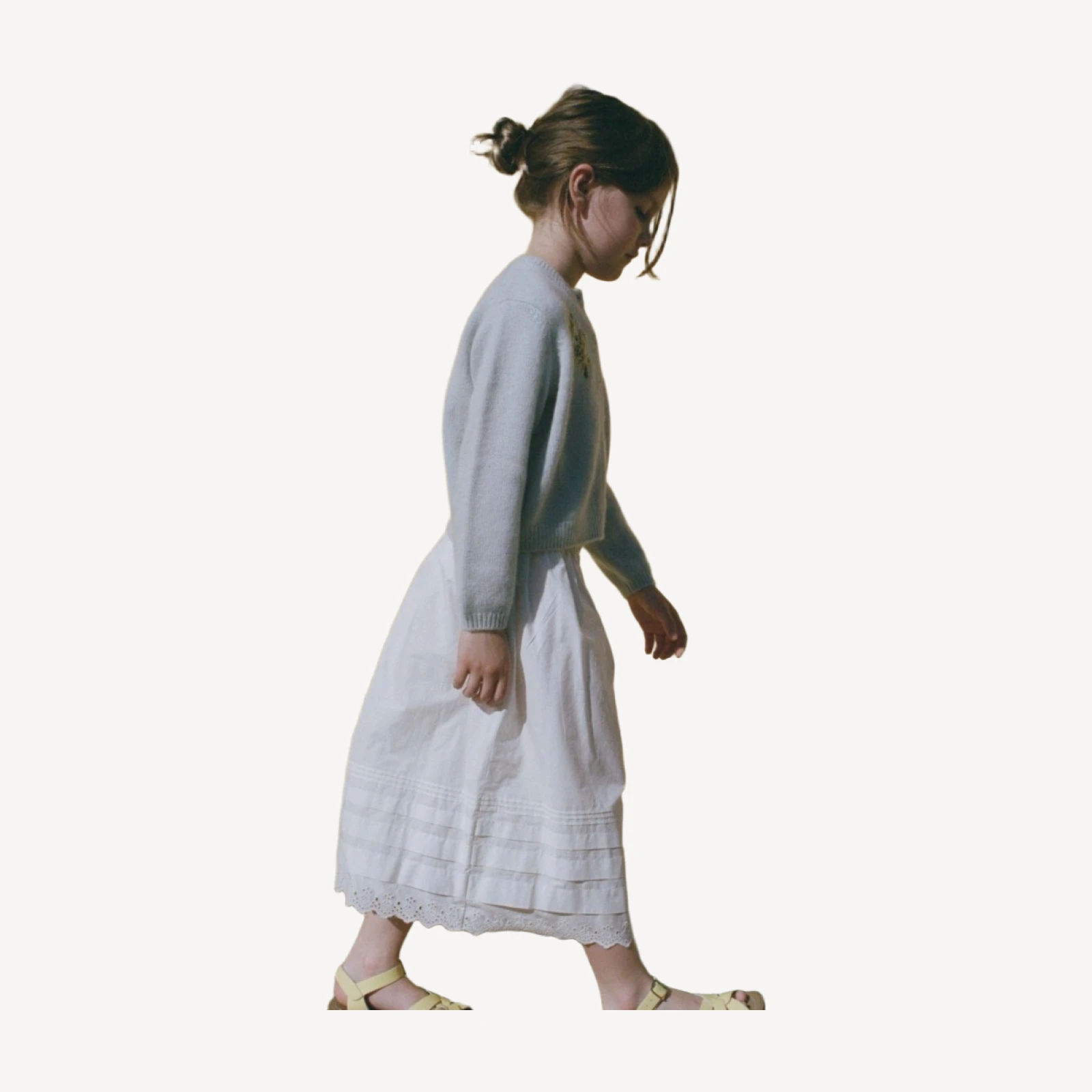 LITTLE SEBASTIANE MIDI SKIRT -- SALT