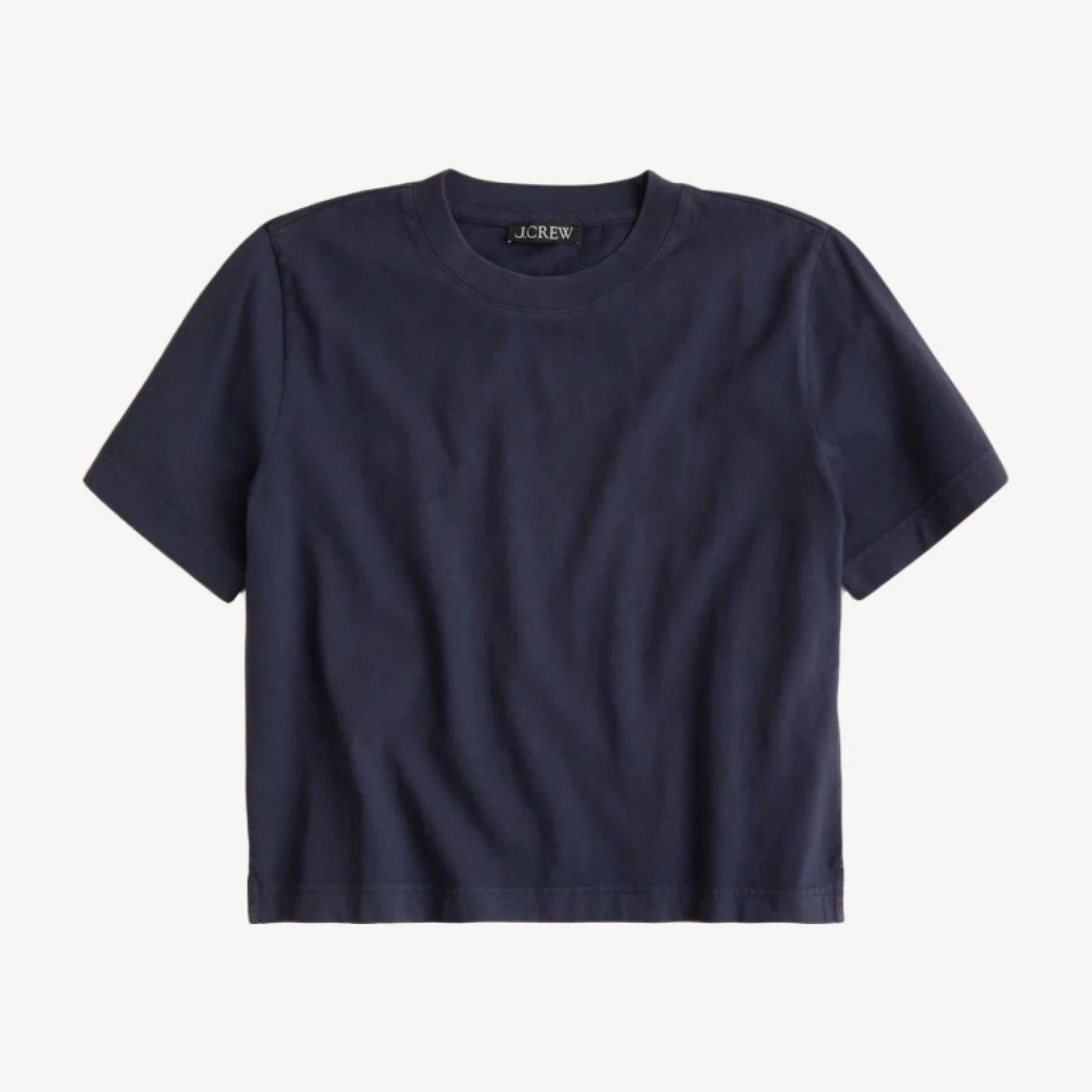 Boyfriend jersey relaxed cropped T-shirt