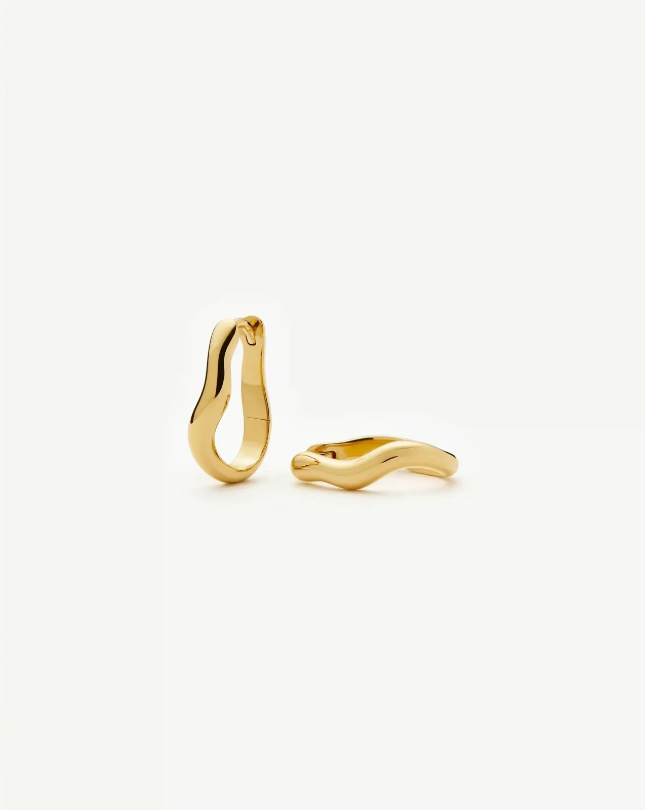 Molten Classic Small Hoop Earrings | 18ct Gold Plated