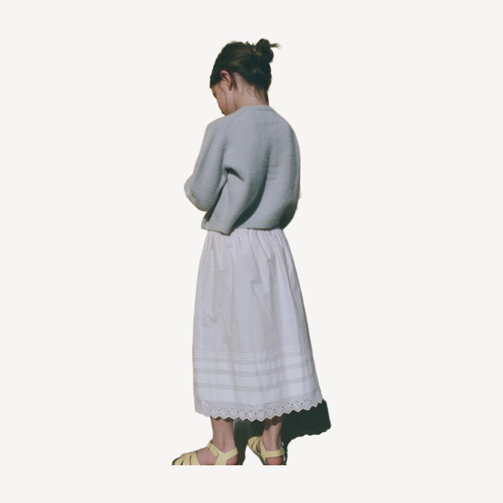 LITTLE SEBASTIANE MIDI SKIRT -- SALT