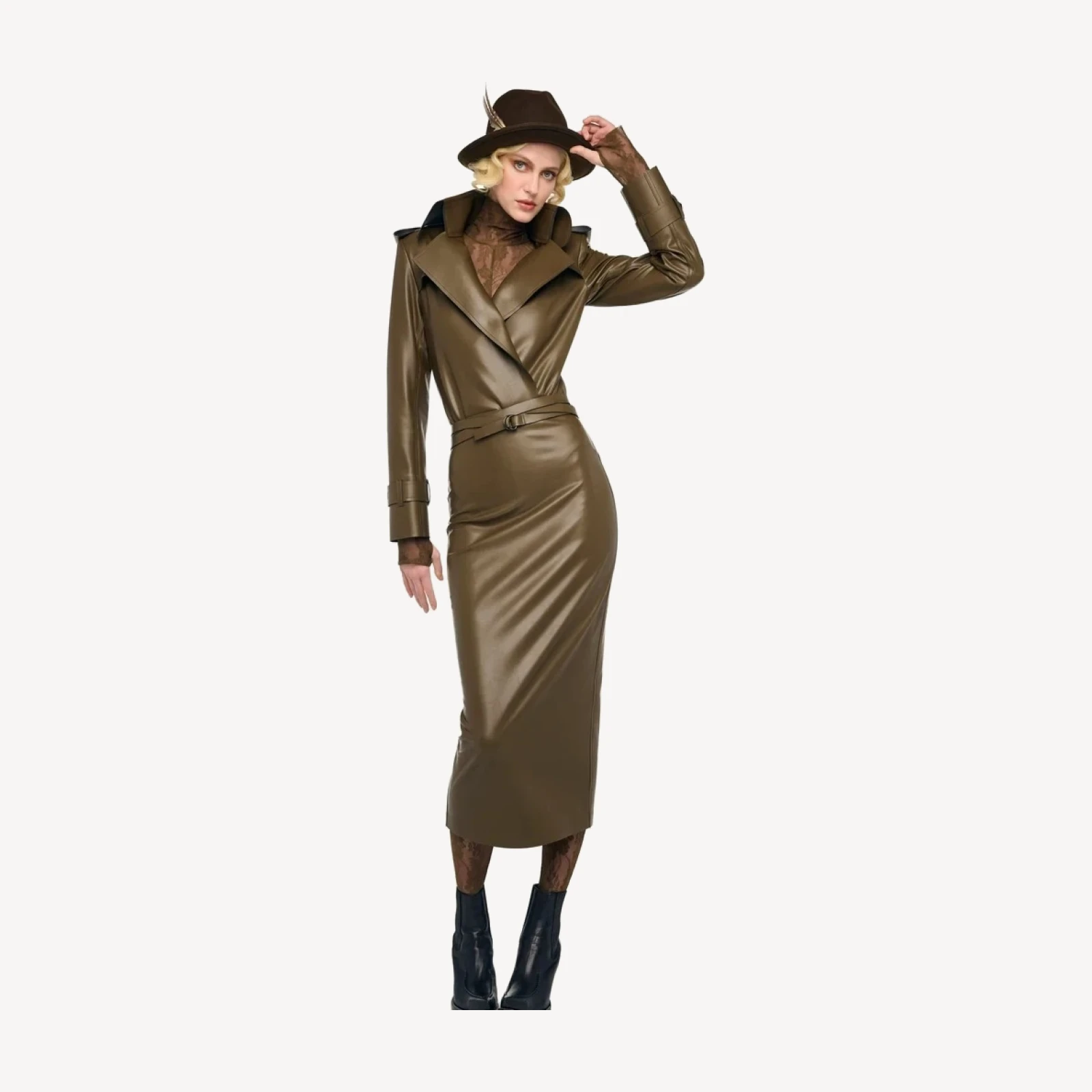 DOUBLE BREASTED TRENCH BODYSUIT