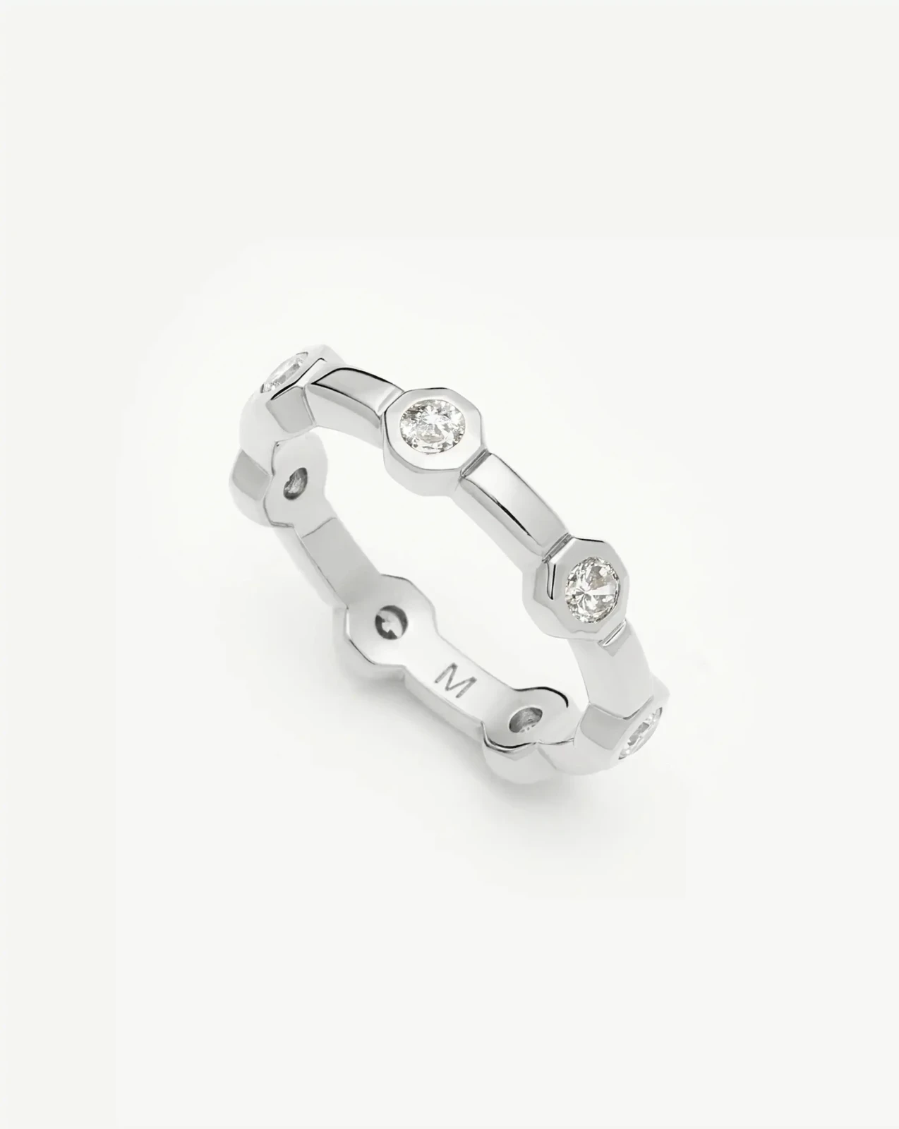 Lucy Williams Stackable Tennis Ring | Silver Plated
