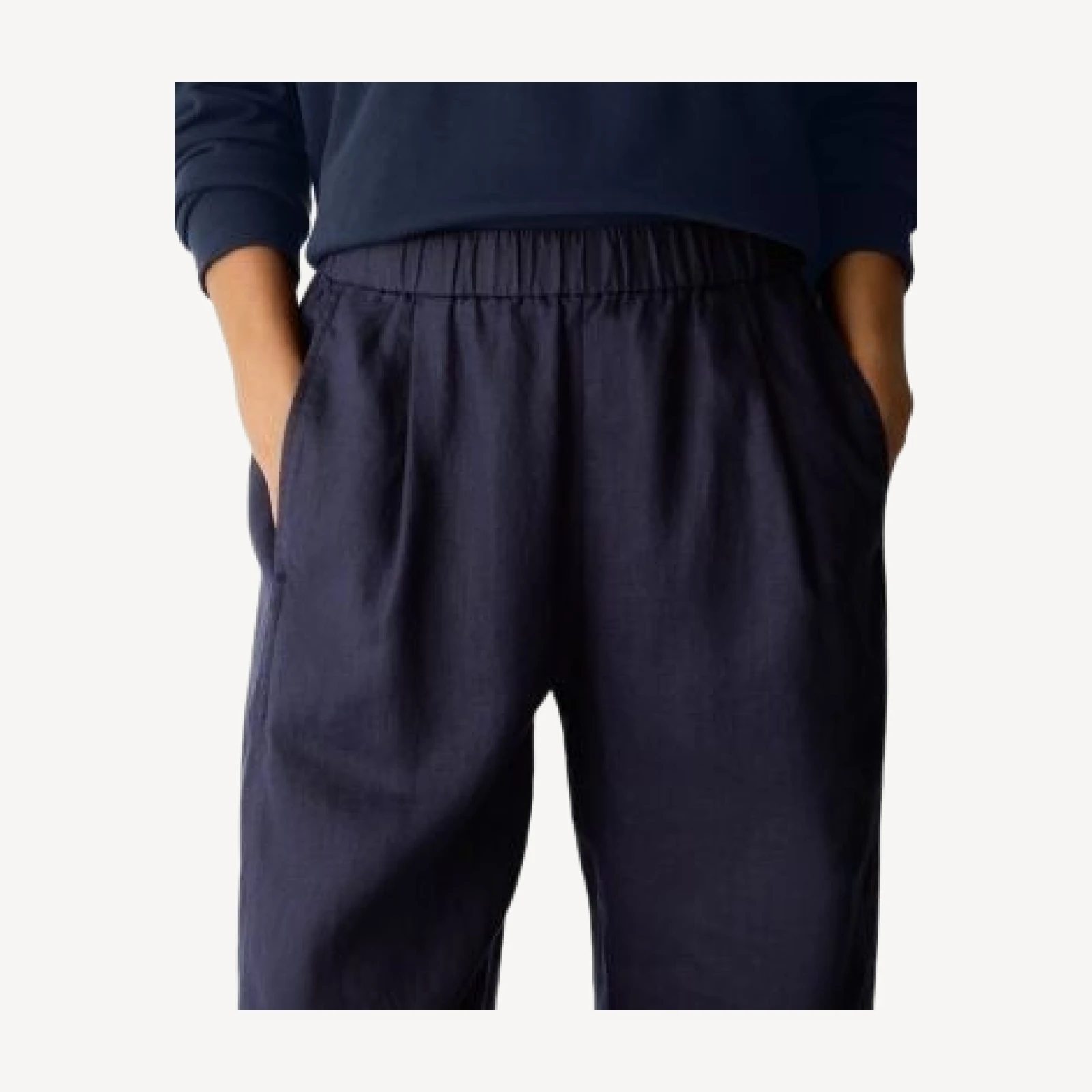Eileen Fisher Linen Ankle Pleated Lantern Pants