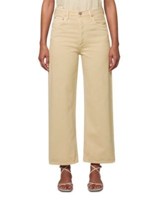 Agolde Ren High Rise Wide Leg Jeans in Lemon Zest