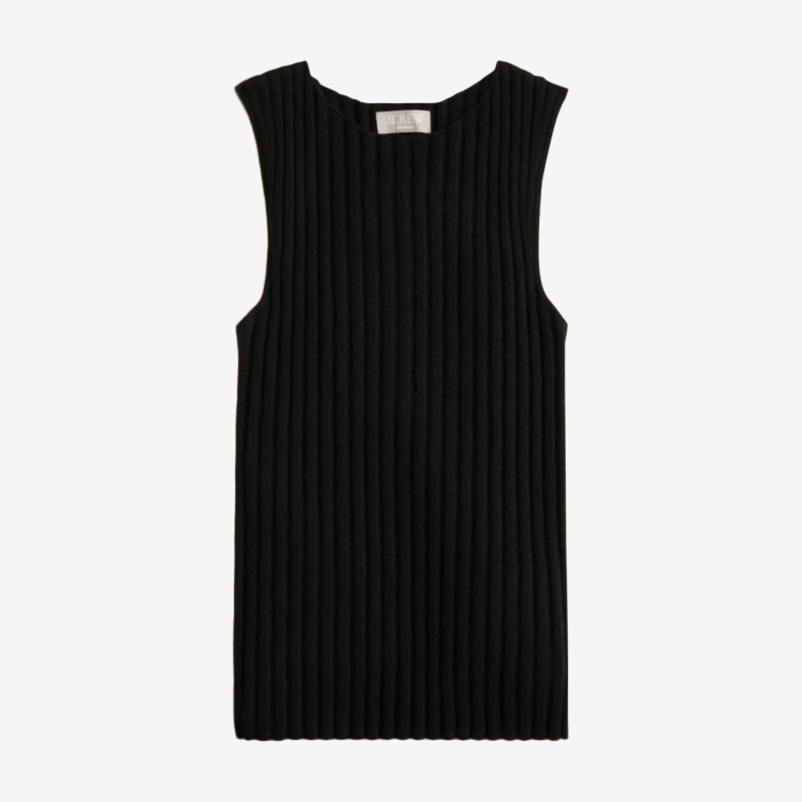 Wide-rib cashmere sweater shell