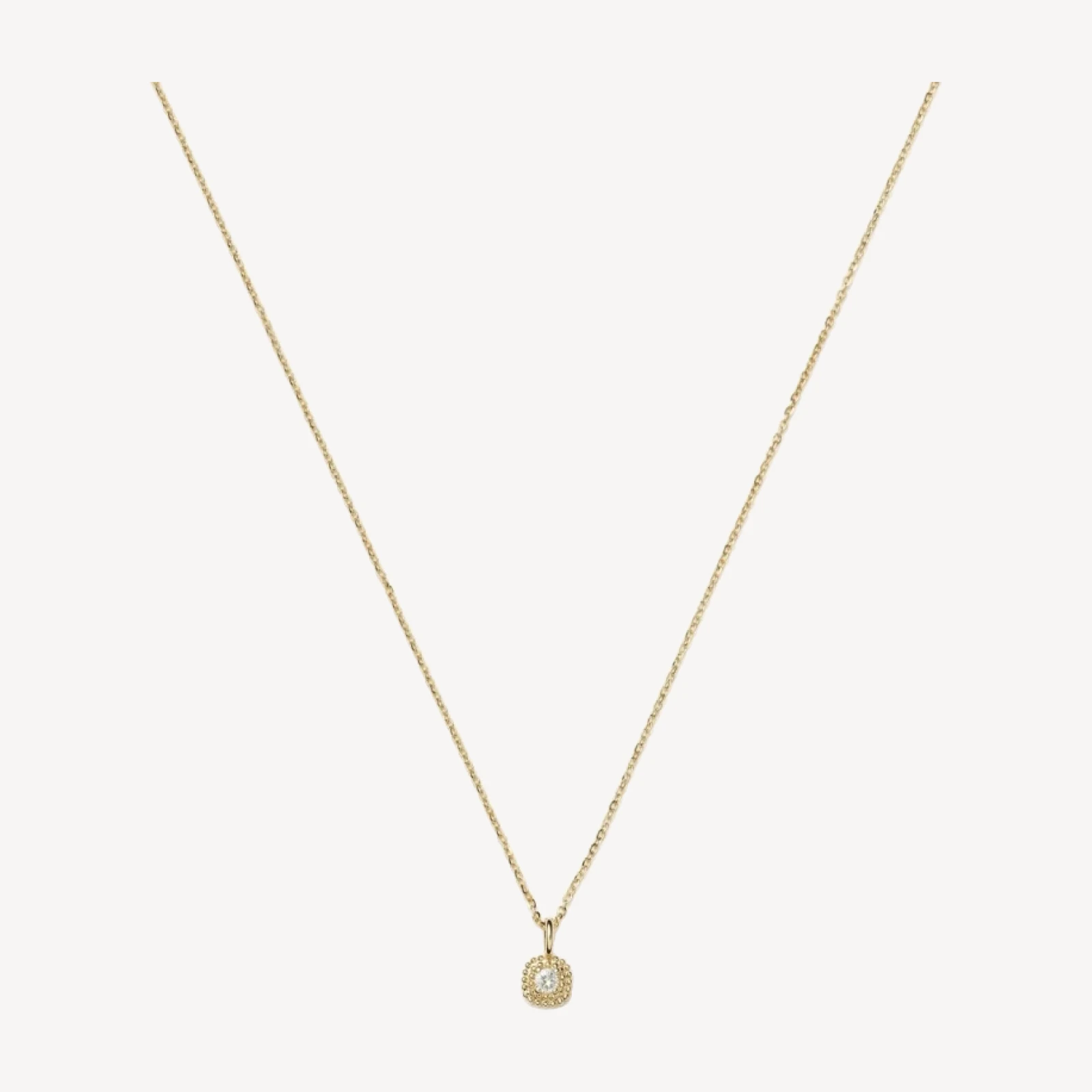 Solid Gold Sapphire Baya Pendant Necklace | 9ct Solid Yellow Gold/Lab Grown White Sapphire