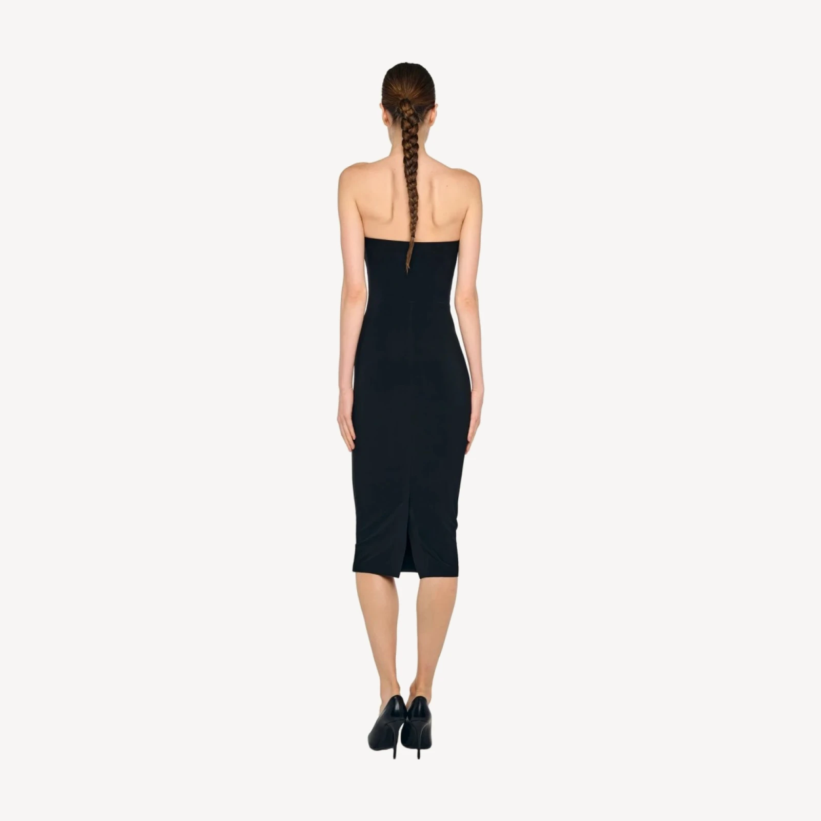 STRAPLESS DRESS TO KNEE