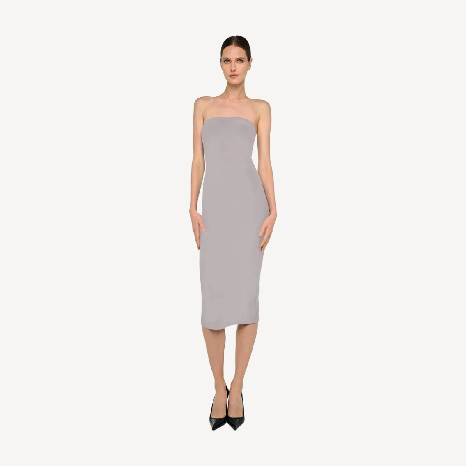 STRAPLESS DRESS TO KNEE