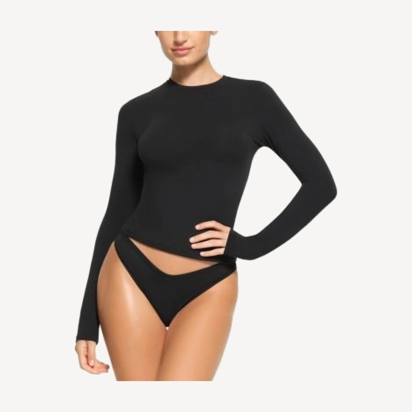Skims Cotton Jersey Long Sleeve Tee