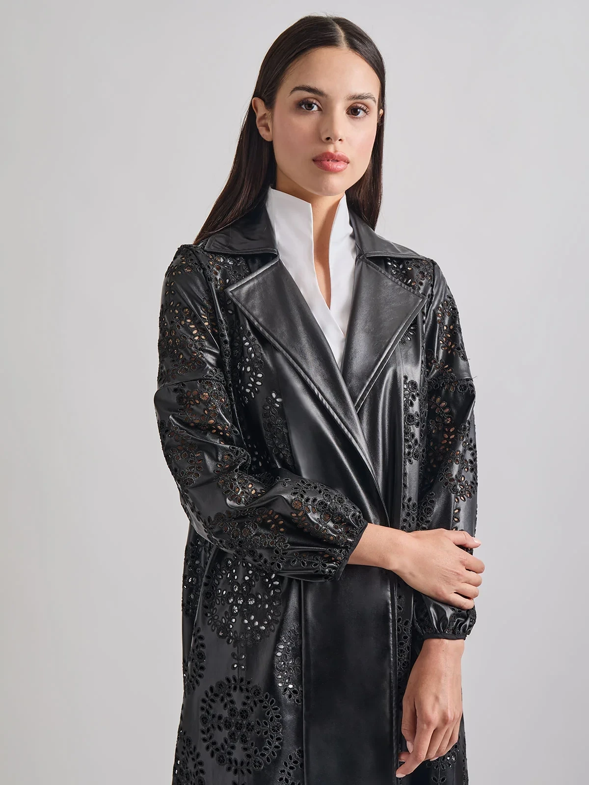 Heritage Fit Open Front Vegan Leather Jacket, photo 4