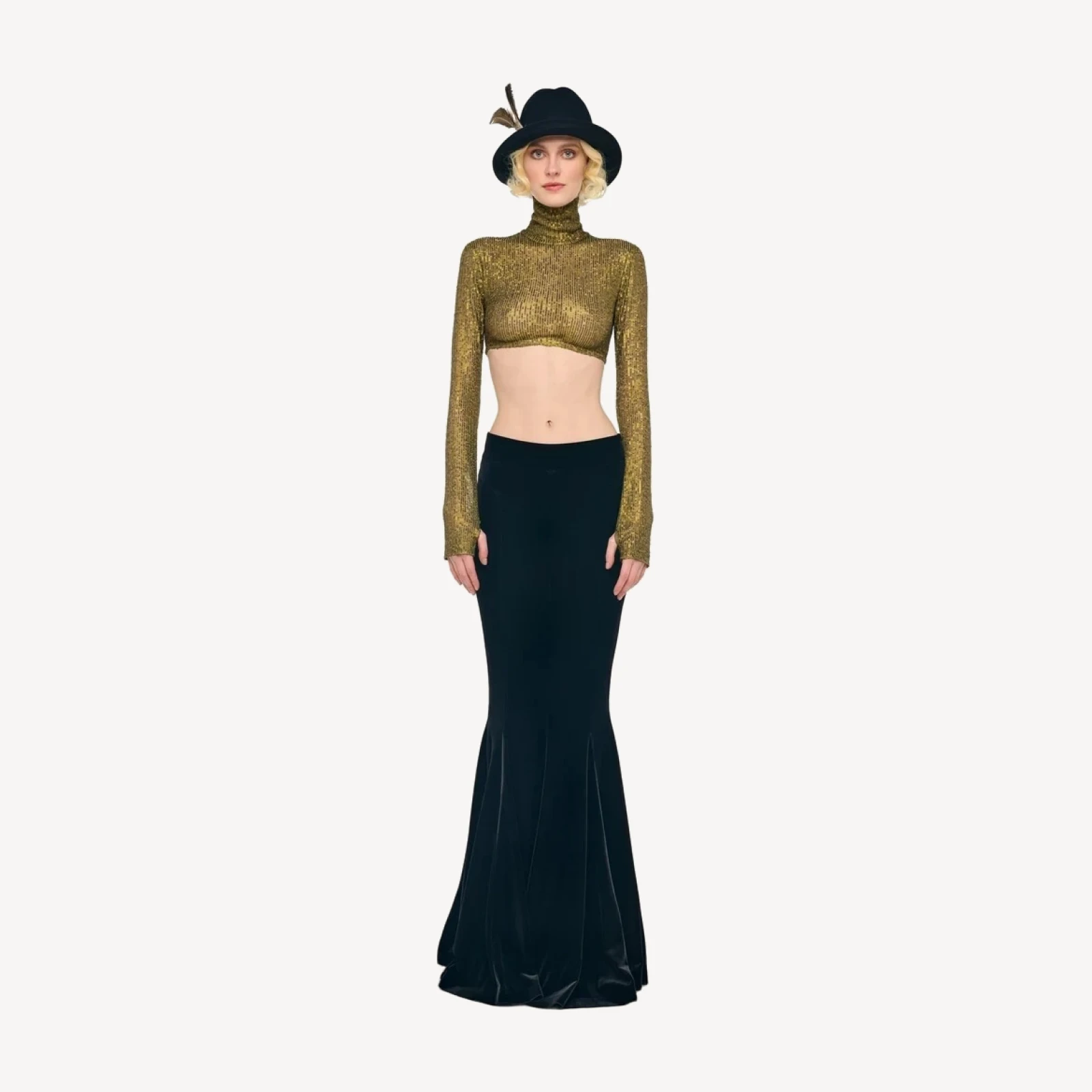 LONG SLEEVE TURTLE CROPPED TOP