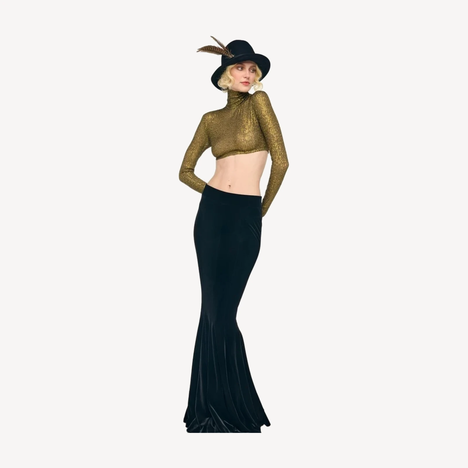 LONG SLEEVE TURTLE CROPPED TOP