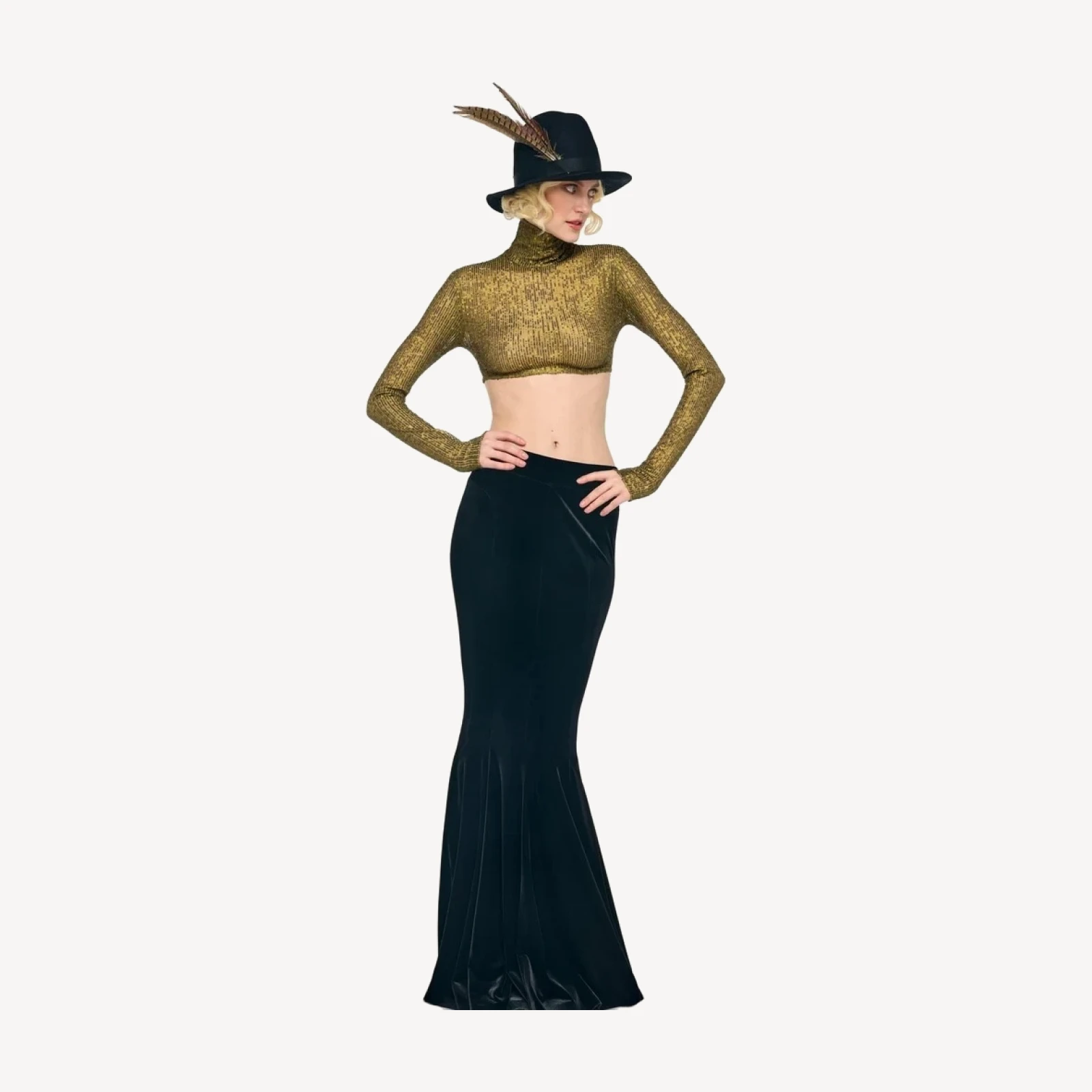 LONG SLEEVE TURTLE CROPPED TOP