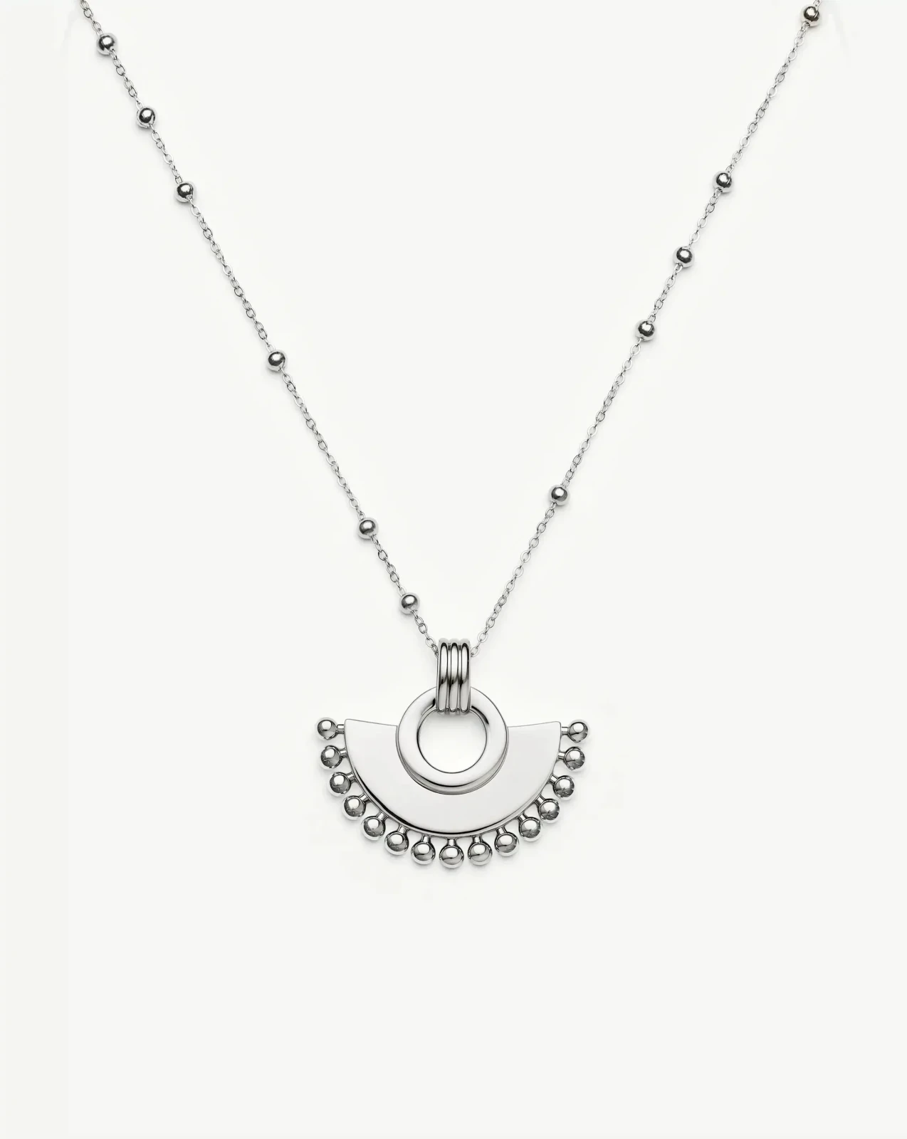 Zenyu Fan Necklace | Silver Plated