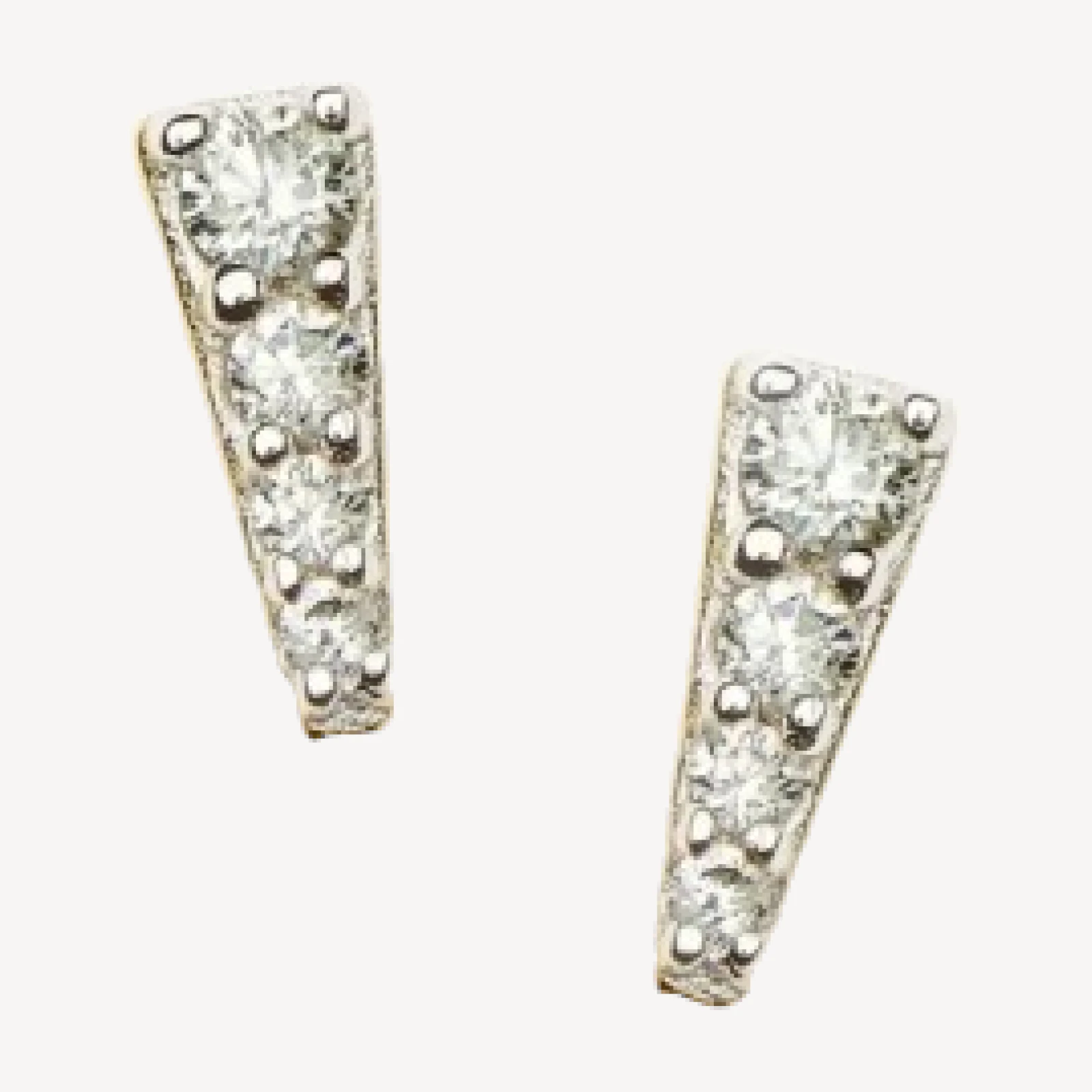 Pavé Spike Stud Earrings | 18ct Gold Plated/Cubic Zirconia