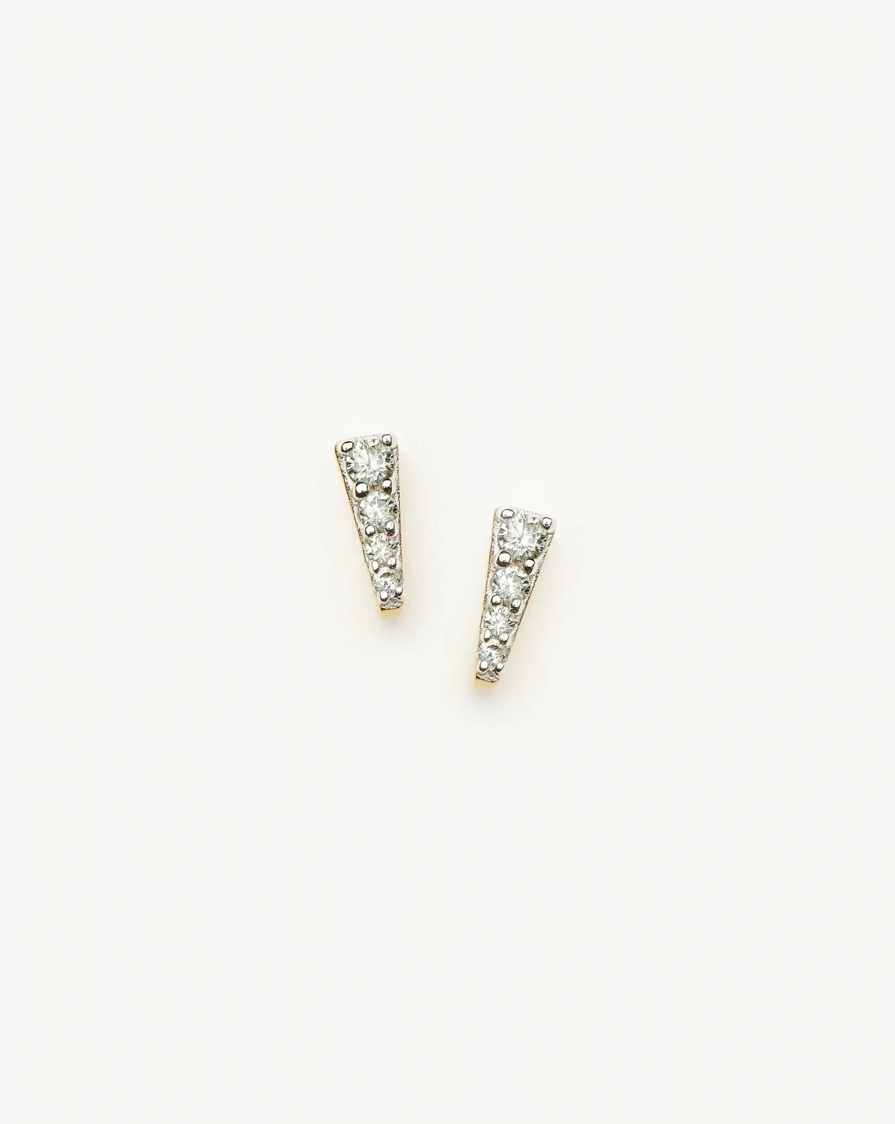 Pavé Spike Stud Earrings | 18ct Gold Plated/Cubic Zirconia