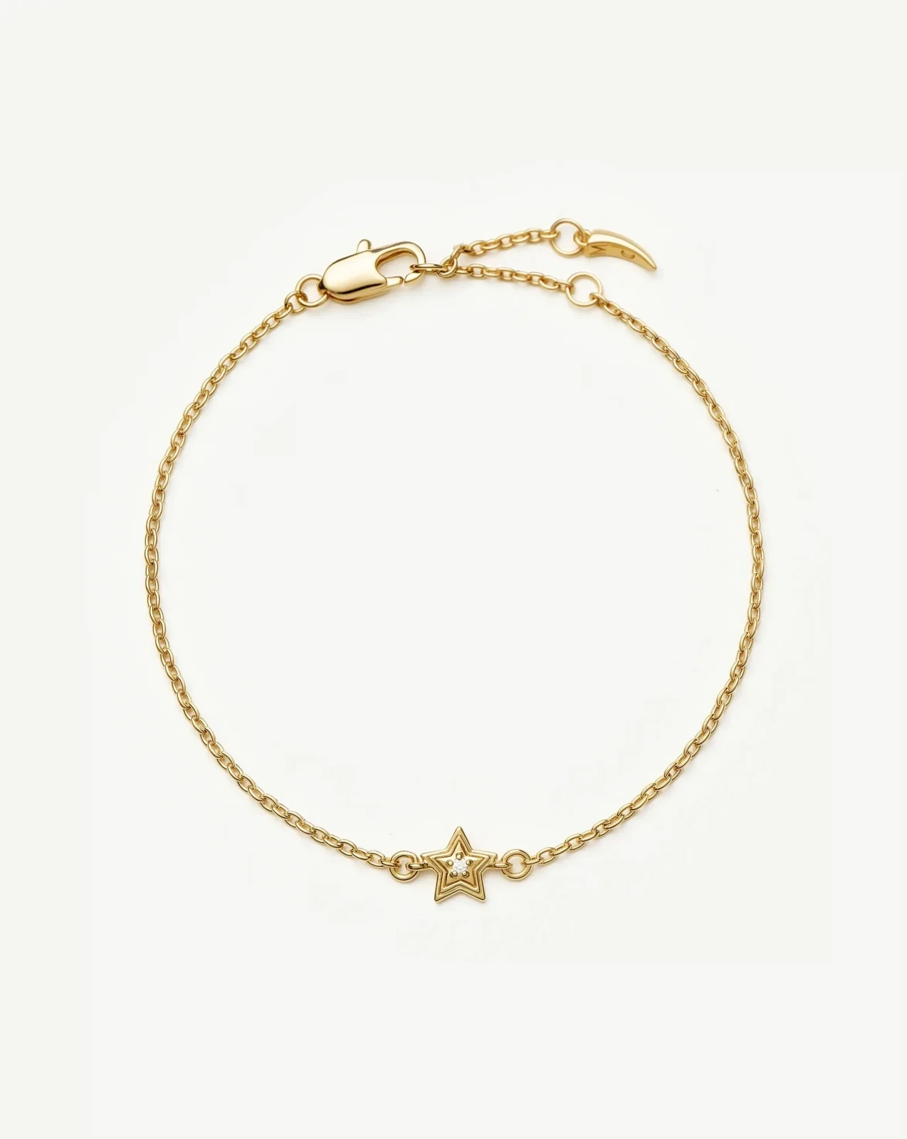 Ridge Star Chain Bracelet | 18ct Gold Plated/Cubic Zirconia