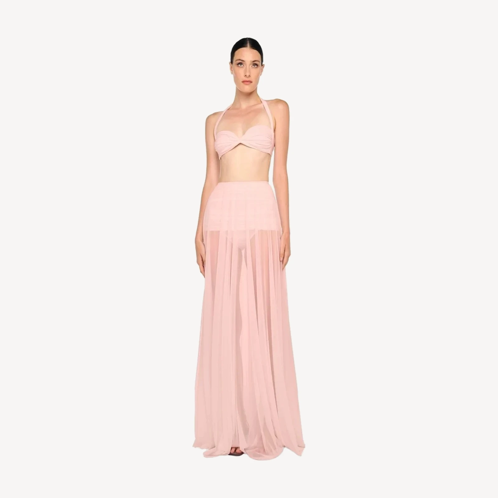 FLARED SKIRT TO FLOOR WITH PANTY