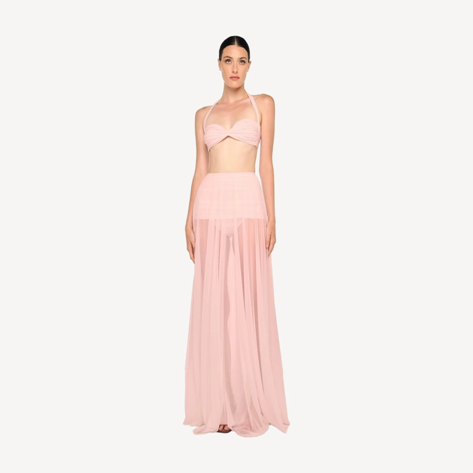 FLARED SKIRT TO FLOOR WITH PANTY