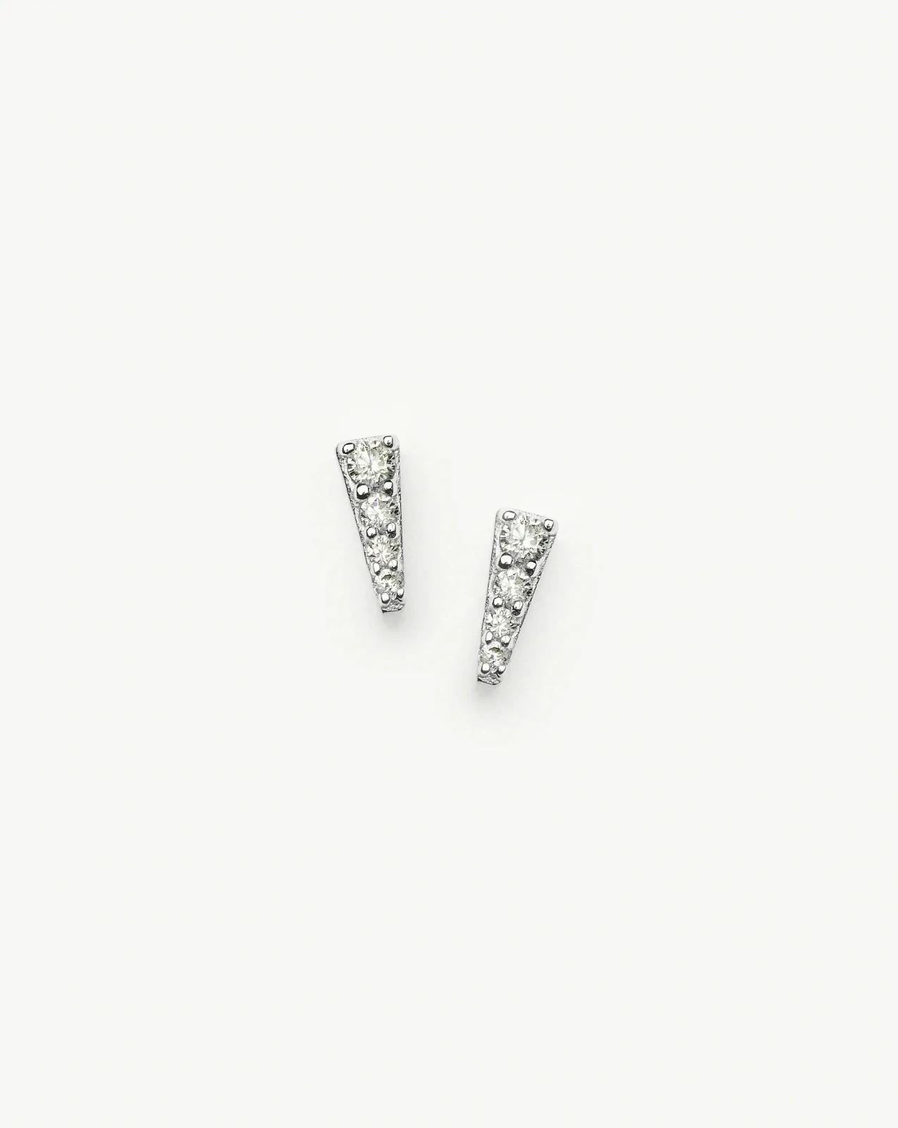 Pavé Spike Stud Earrings | Silver Plated/Cubic Zirconia