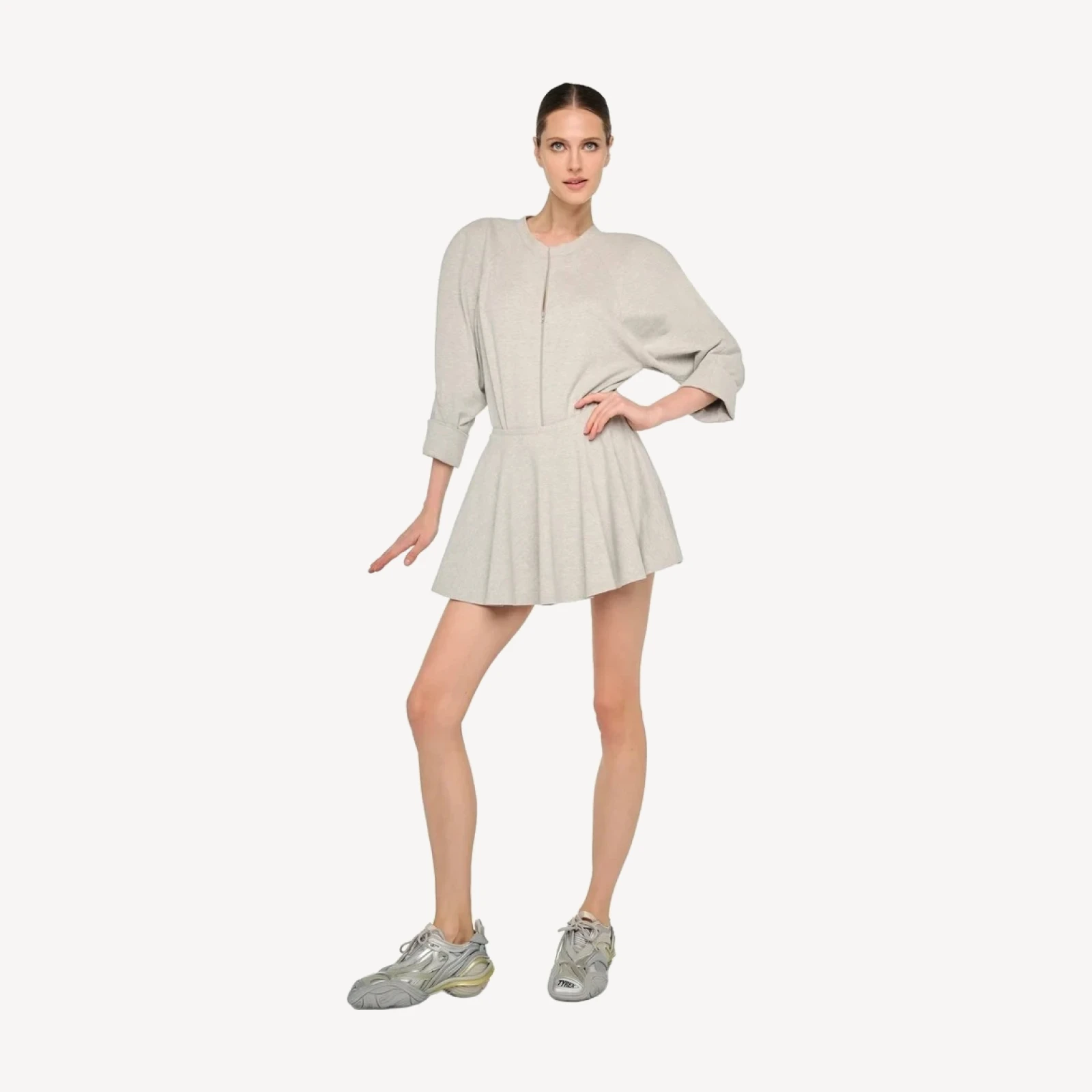 BOMBER 1980S ZIP FRONT BODYSUIT