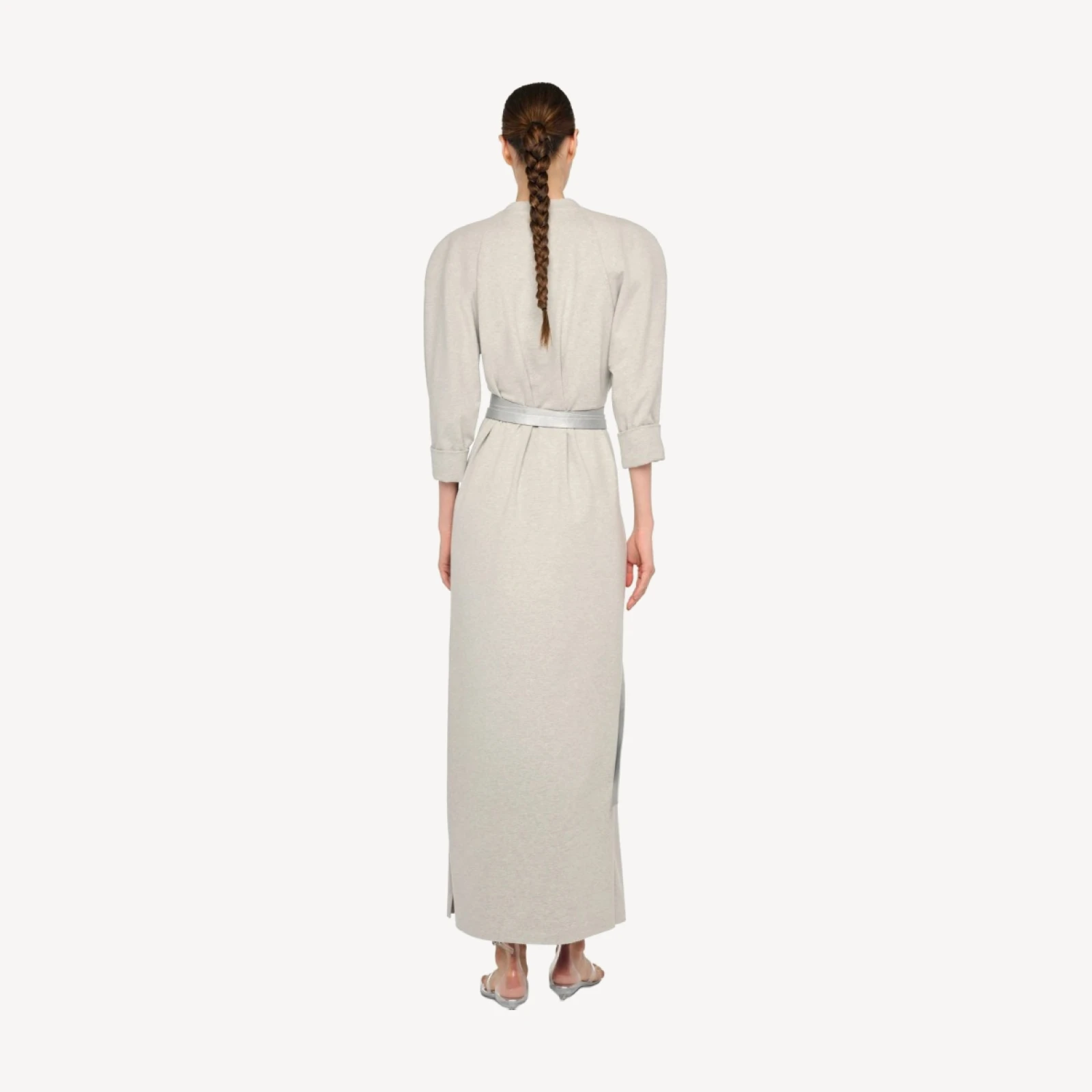 SHORT SLEEVE BOMBER 1980S LONG DRESS