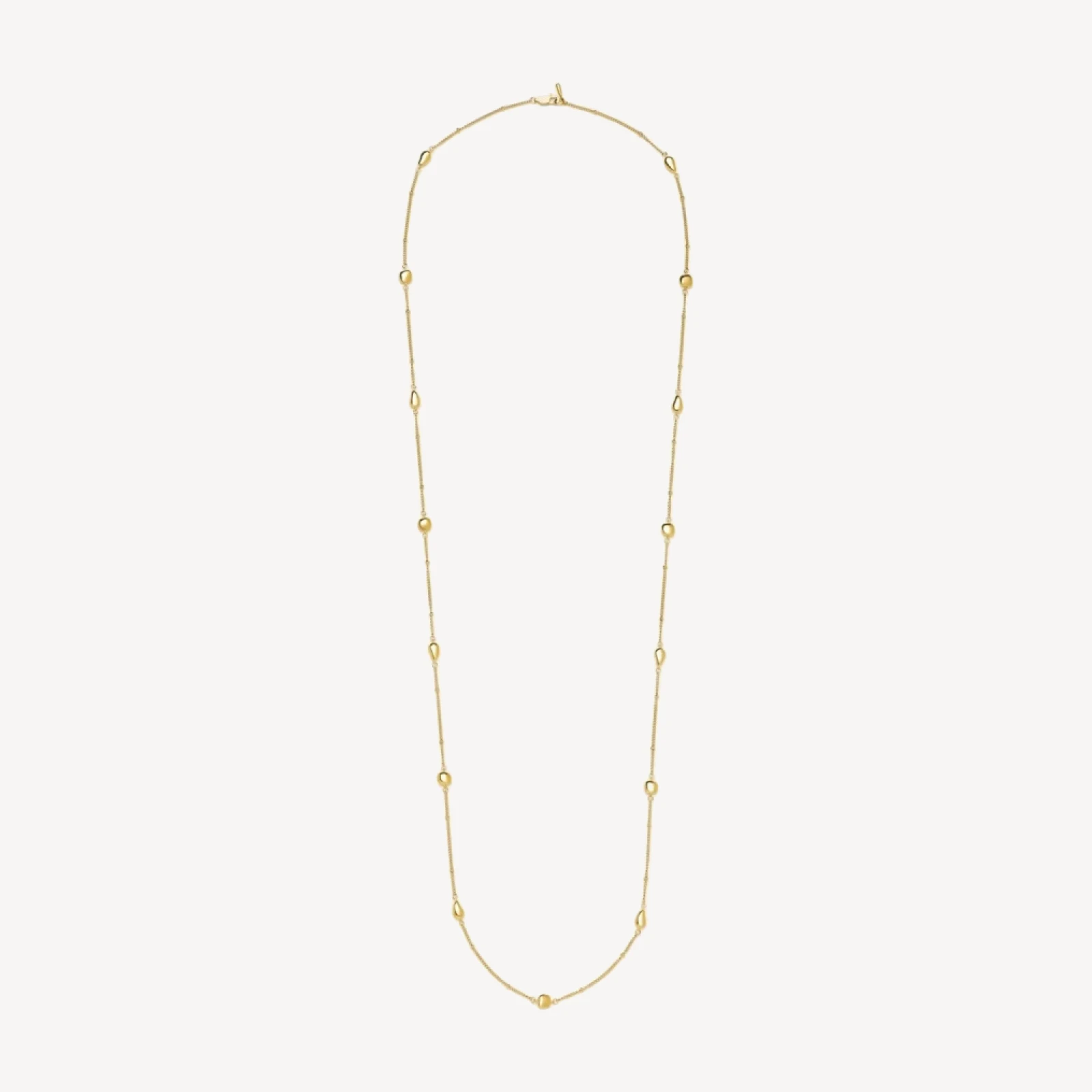 Molten Teardrop Multi Charm Wraparound Necklace | 18ct Gold Plated
