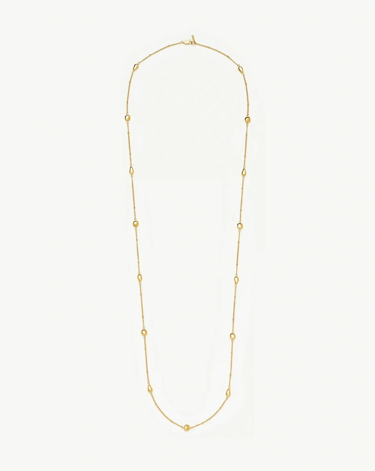 Molten Teardrop Multi Charm Wraparound Necklace | 18ct Gold Plated