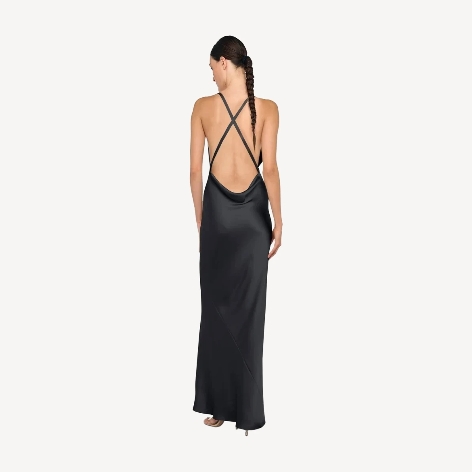 CROSS BACK BIAS GOWN