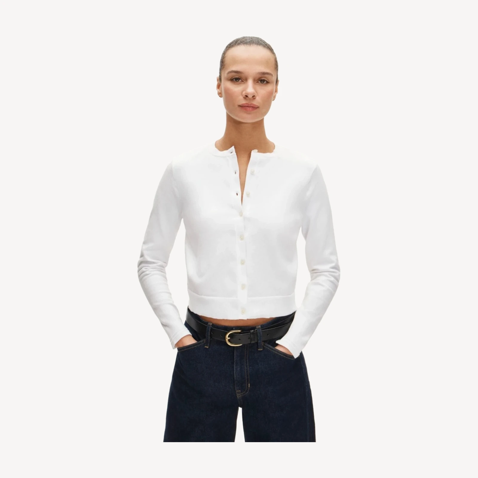 Jackie cardigan in premium ultrafine cotton