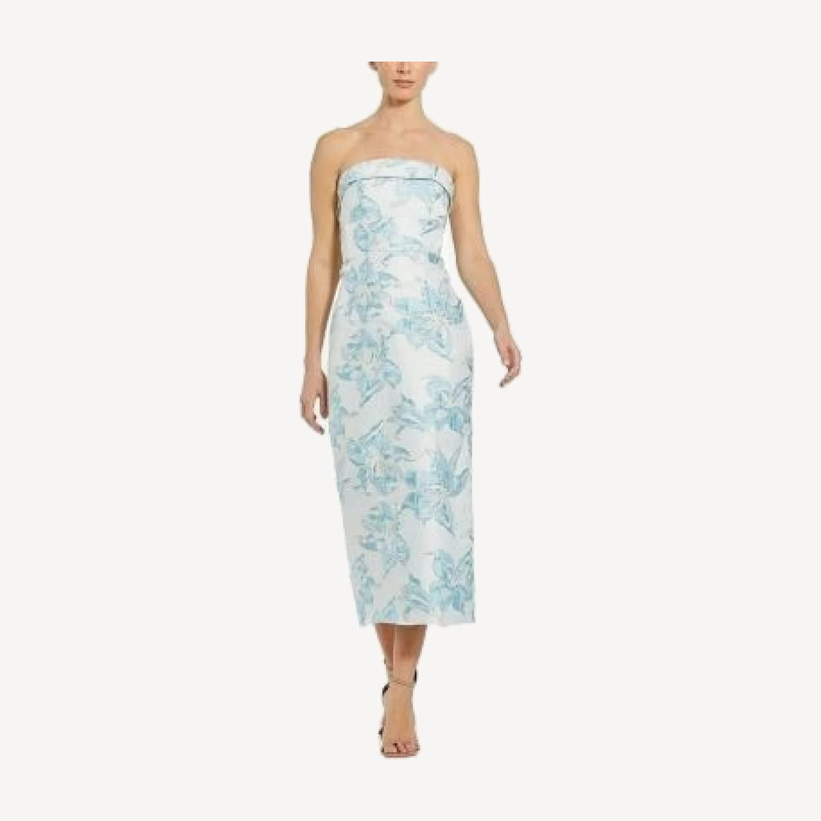 Mac Duggal Brocade Strapless Column Dress