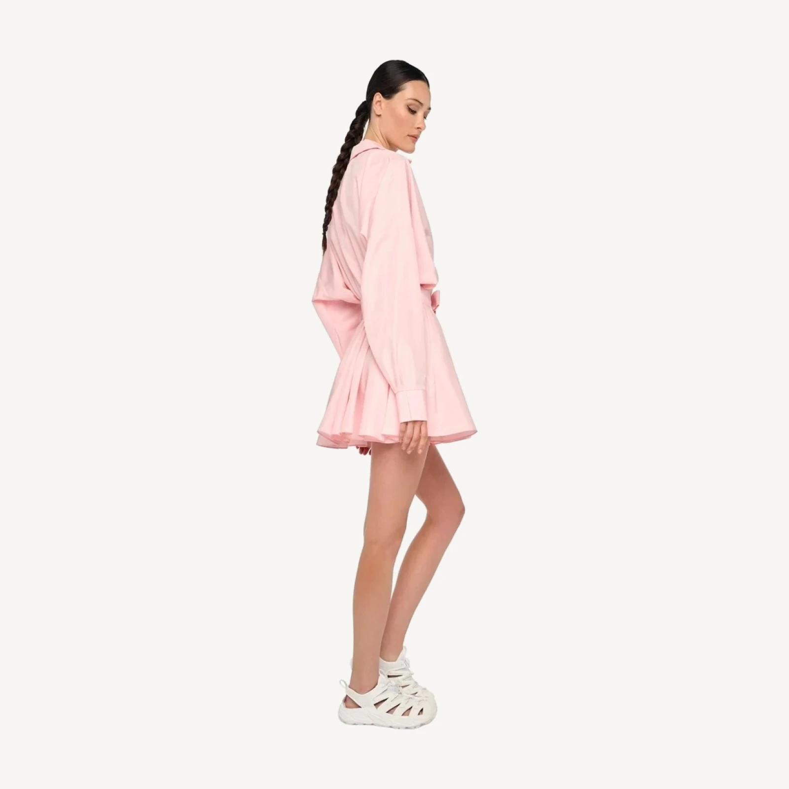 OVERSIZED NK FLARED MINI DRESS