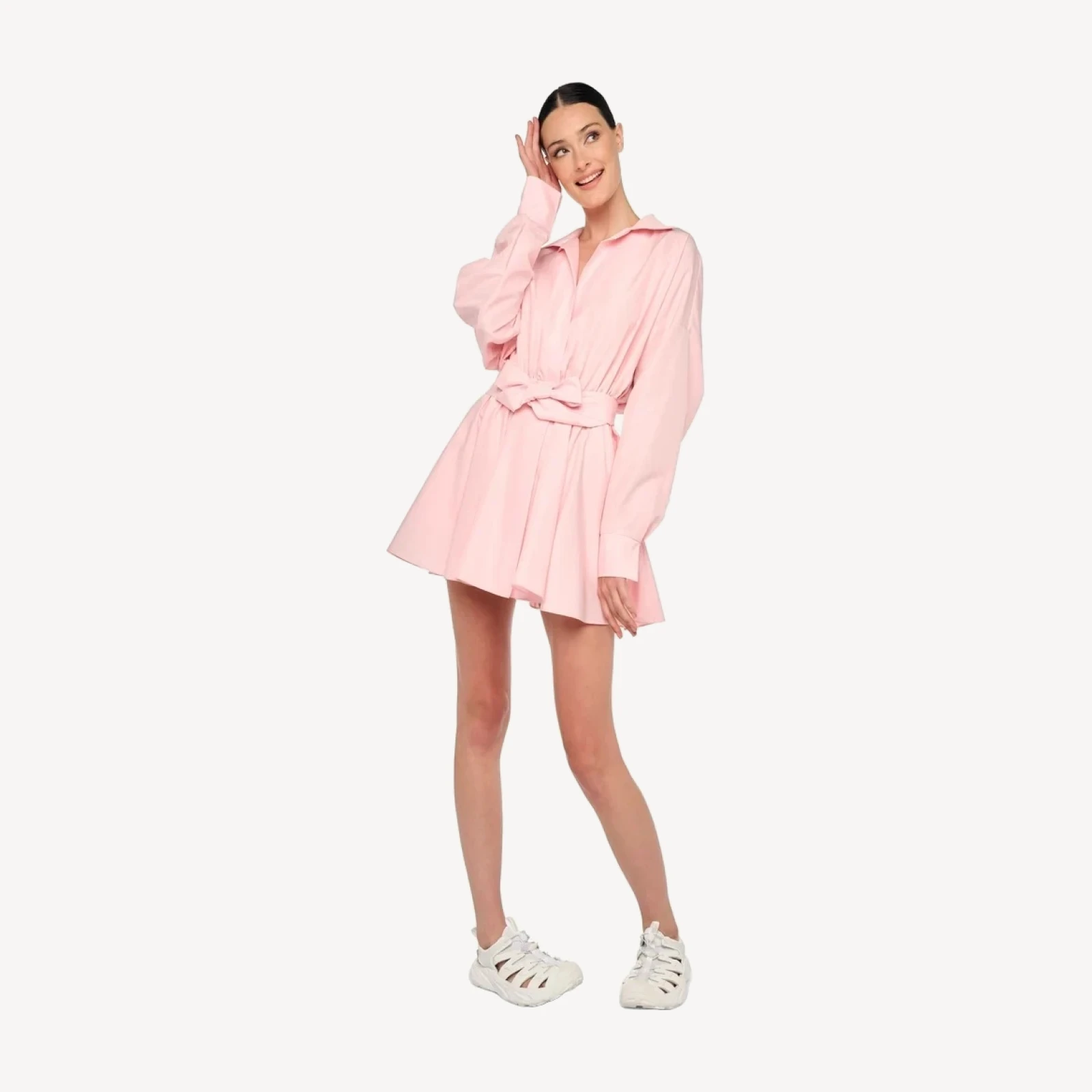 OVERSIZED NK FLARED MINI DRESS