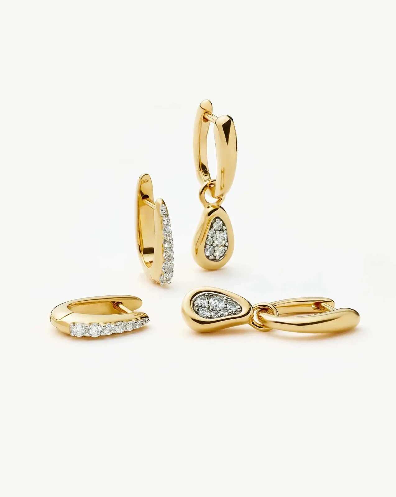 The Treat Yourself Hoop Set | 18ct Gold Plated/Cubic Zirconia