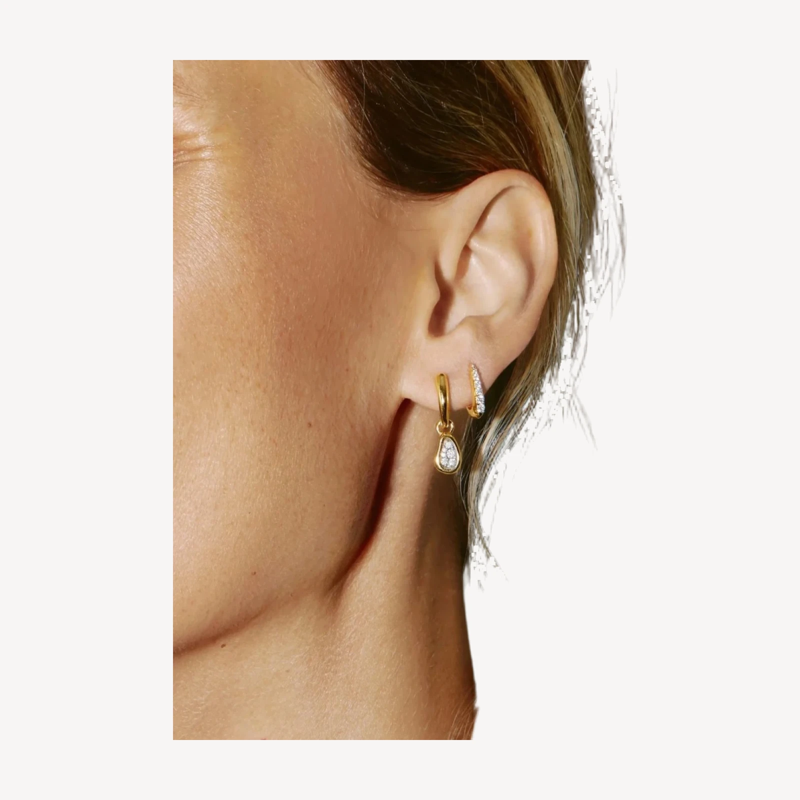 The Treat Yourself Hoop Set | 18ct Gold Plated/Cubic Zirconia