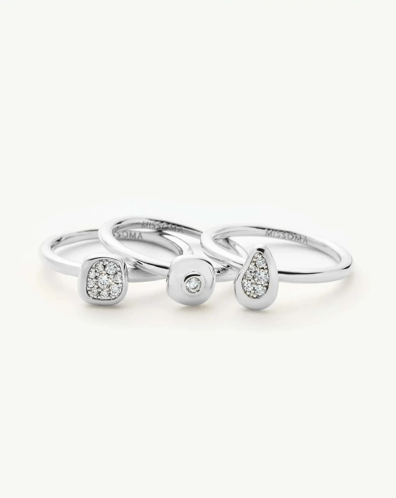 The Ultimate Triple Ring Set | Silver Plated/Cubic Zirconia