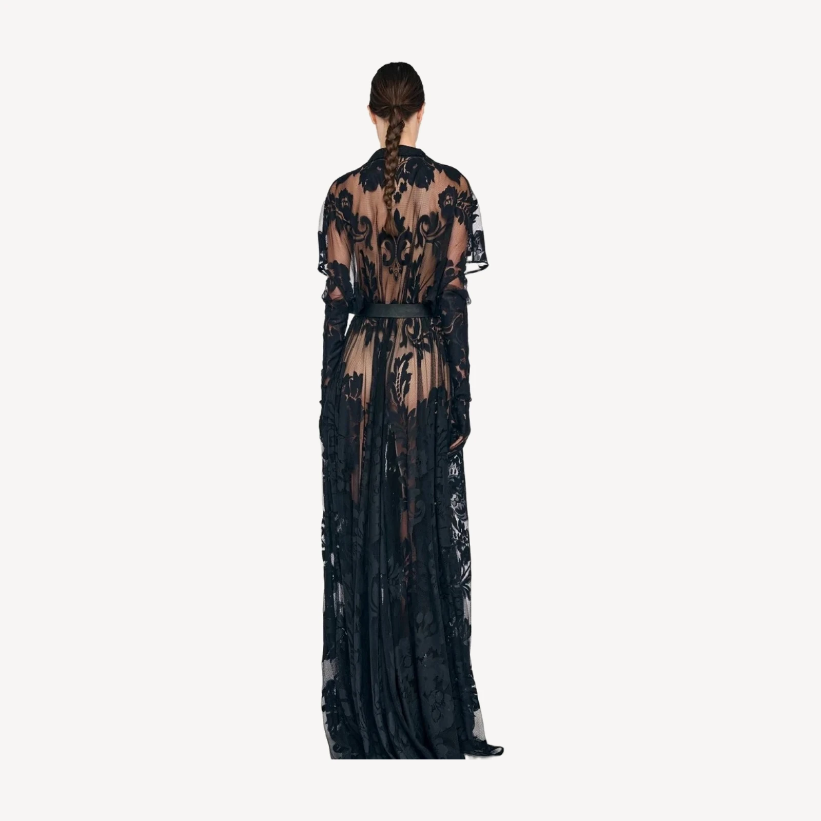 SUPER OS BF NK SHIRT FLARED GOWN