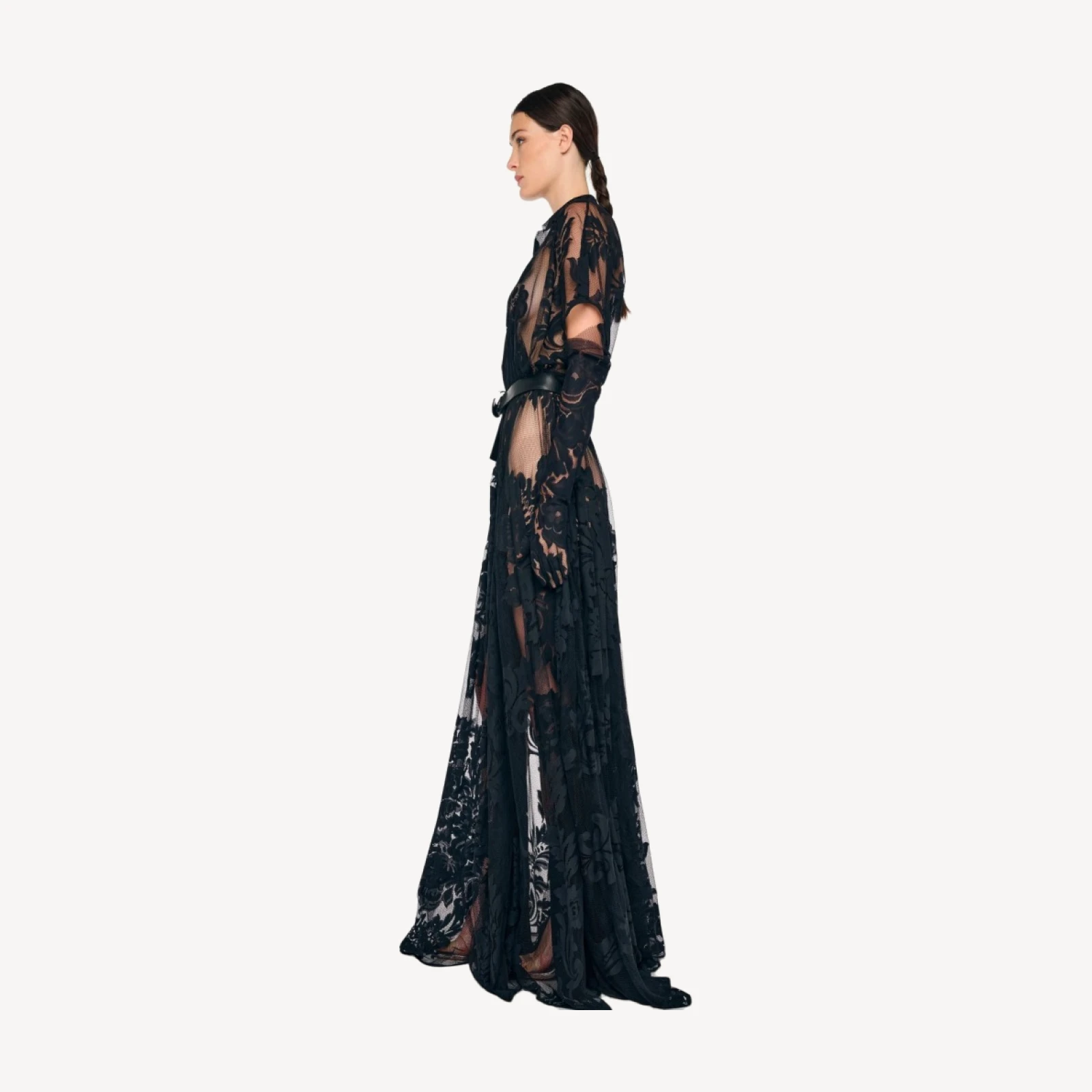 SUPER OS BF NK SHIRT FLARED GOWN